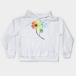 Dog LGBT Dandelion Kids Hoodie